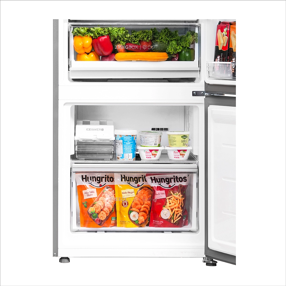Haier 325L 3 Star Brushline Silver Bottom Mount Refrigerator